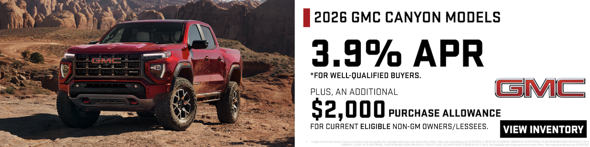 Shop 2026 GMC Canyon Offer