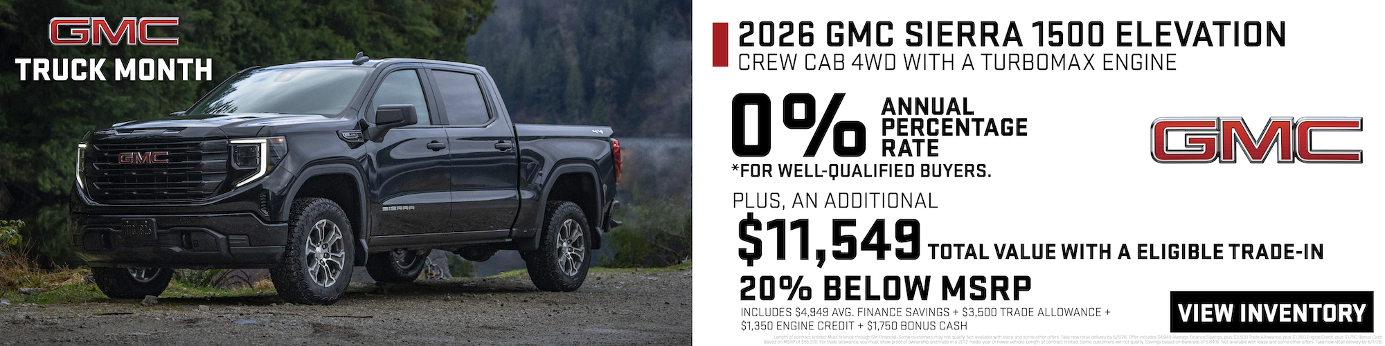 Shop GMC Sierra 0% APR Finance Offer