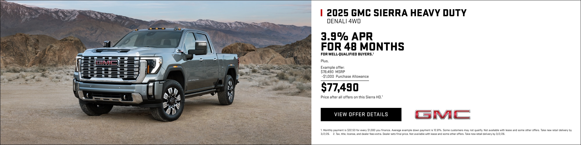 2025 GMC SIERRA HEAVY DUTY DENALI 4WD